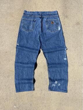 Carhartt | Jeans | Vintage 8s Carhartt Blue Cotton Denim Bib